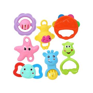 Toyshine Non-Toxic Baby Rattle with Teathers for New Born Babies